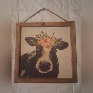 Floral Cow Wall Art